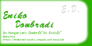 eniko dombradi business card